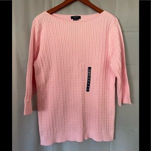 Chaps Brand Women’s 3X Pink Sweater. NWT